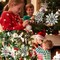 Large Snowflakes Set of 5 White Glittered Snowflakes 12In Plastic Christmas Decorative Hanging Ornaments Window Decor Winter Outdoor Decorations